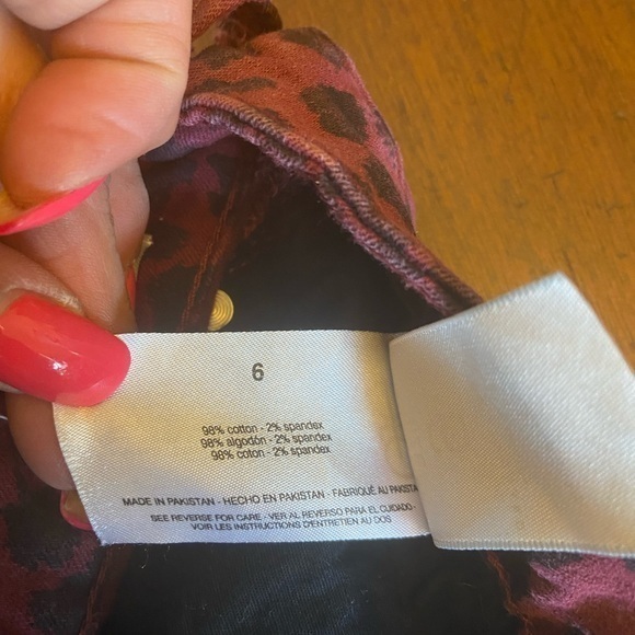 Sanctuary red and black‎ zebra skinny jeans size 6 - social standard - Picture 5 of 11